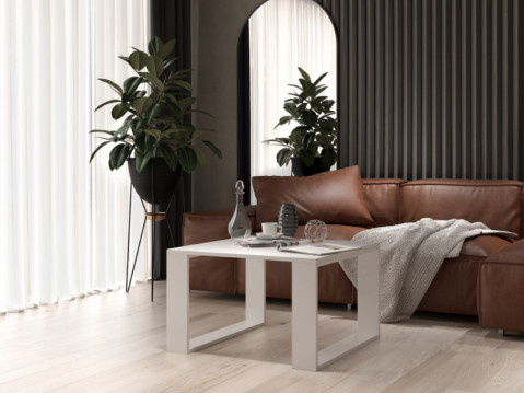 Stolik MODERN MINI 67x67xH40 biały - Galeria zdjęcie 3