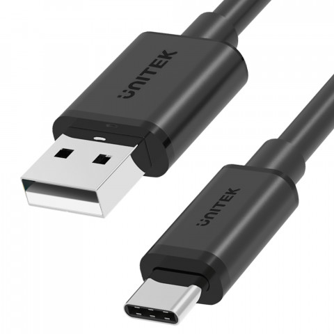 UNITEK USB CABLE USB-A — USB-C 25CM, Y-C480BK - Galeria zdjęcie 1