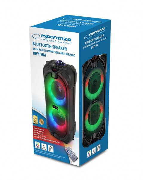 ESPERANZA GŁOŚNIK BT FM LED RGB RYTHM EP157 - Galeria zdjęcie 8