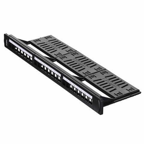 LANBERG PATCH PANEL PUSTY 19" 24PORT 1U Z ORG. - Galeria zdjęcie 5