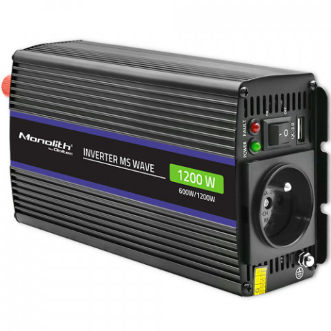 QOLTEC PRZETWORNICA NAPIĘCIA MONOLITH 1200 MS WAVE - Galeria zdjęcie 11