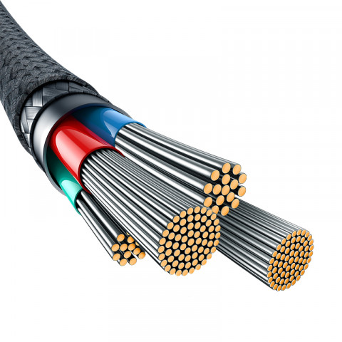 Kabel Baseus Unbreakable USB-USB C 100W 2m (biały) - Galeria zdjęcie 6
