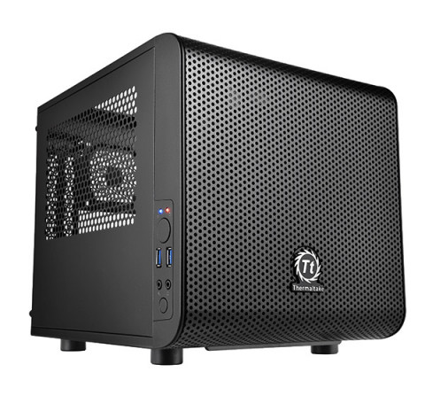 Obudowa Thermaltake Core V1 MiniITX IS UB3.0 Window - Black - Galeria zdjęcie 1