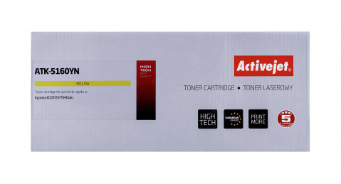 Activejet ATK-5160YN Toner do drukarki Kyocera, Zamiennik Kyocera TK-5160Y; Supreme; 12000 stron; żółty. - Galeria zdjęcie 1