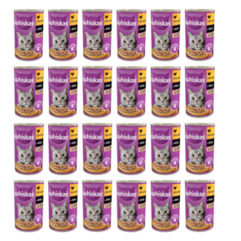 WHISKAS Adult z Kurczakiem w sosie mokra karma dla kota 24x400 g - Galeria zdjęcie 1