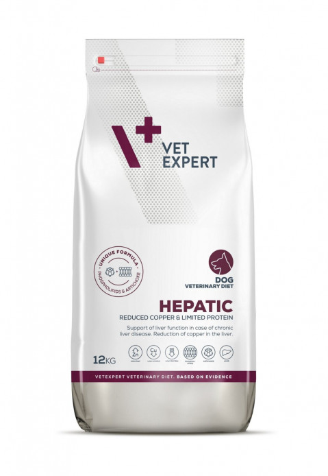 VET EXPERT Veterinary Diet Hepatic Dog - sucha karma dla psa - 12kg - Galeria zdjęcie 1