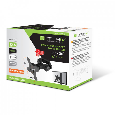 TECHLY UCHWYT NA SŁUP TV LED/LCD 13-30 CALI 10KG O - Galeria zdjęcie 2