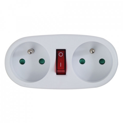 ESPERANZA ROZGAŁĘŹNIK ELEKTR. 2 GN. BIAŁY ELK306W - Galeria zdjęcie 1