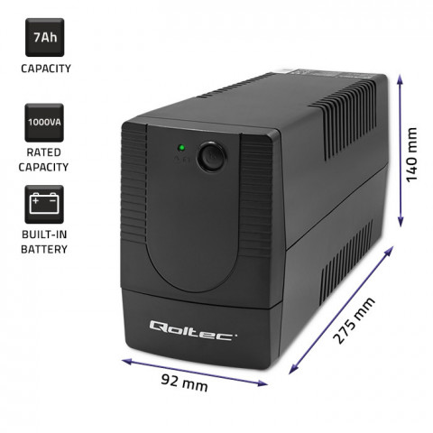 QOLTEC ZASILACZ AWARYJNY UPS LINE INTERACTIVE - Galeria zdjęcie 11