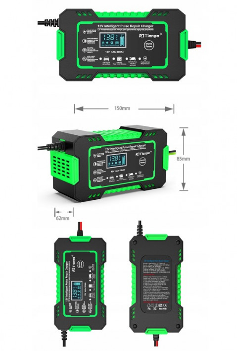 Prostownik akumulatorowy RJ Tianye RJ-C 120501A 12V, 6A - Galeria zdjęcie 6