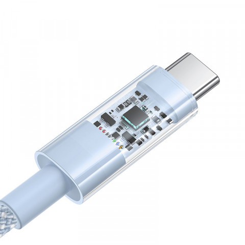 Kabel Baseus Gem USB-USB C 100W 1m (niebieski) - Galeria zdjęcie 3