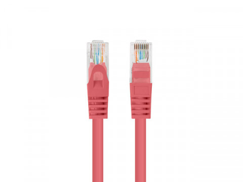 PATCHCORD KAT.6 UTP 1M CZERWONY FLUKE PASSED LANBERG 10-PACK - Galeria zdjęcie 2