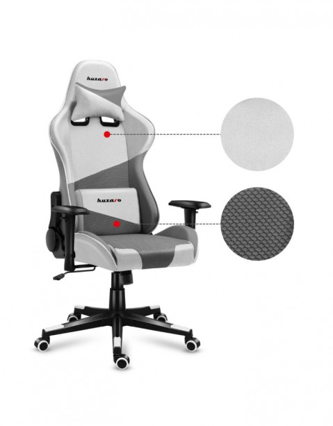 Fotel gamingowy Huzaro Force 6.2 White Mesh - Galeria zdjęcie 15