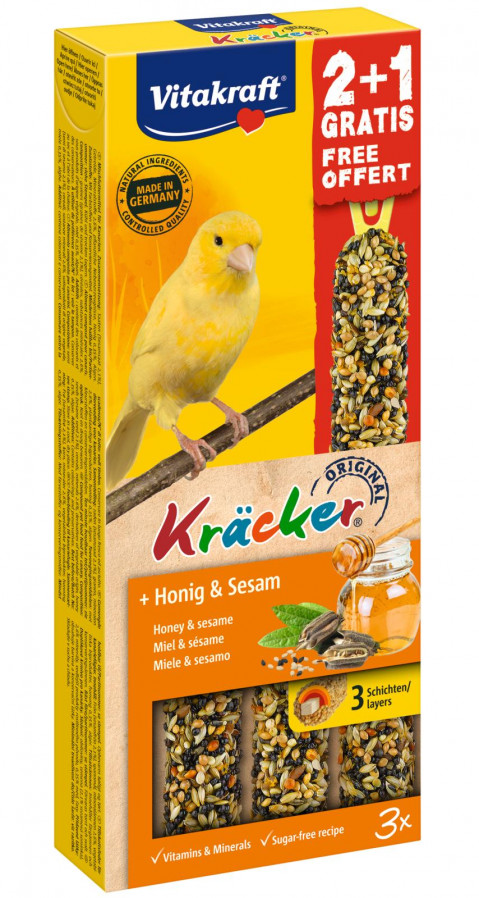 VITAKRAFT Kräcker Miód i sezam - przysmak dla kanarka - 2+1 - Galeria zdjęcie 1