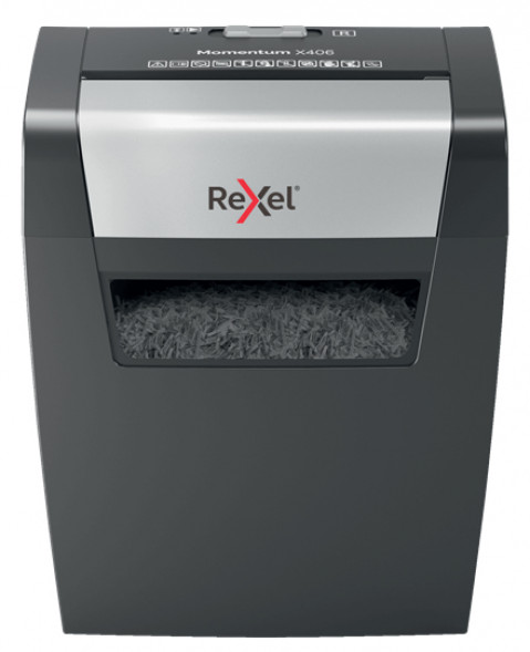 Rexel Niszczarka Momentum X406, 6 kartek, 15 l kosz - Galeria zdjęcie 1