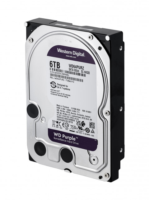 Dysk twardy HDD WD Purple 6TB 3,5" SATA WD64PURZ - Galeria zdjęcie 1