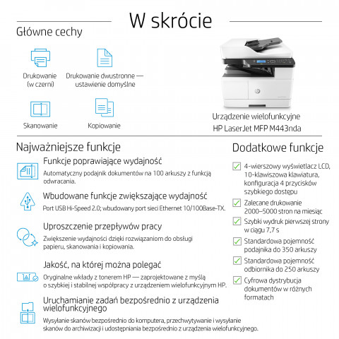 Urządzenie wielofunkcyjne HP LaserJet M443nda - Galeria zdjęcie 7