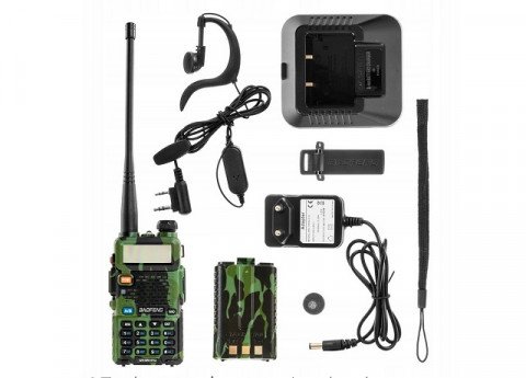 Krótkofalówka Baofeng UV-5R HTQ Camo, Radiotelefon Walkie Talkie Skaner Kamuflaż - Galeria zdjęcie 1