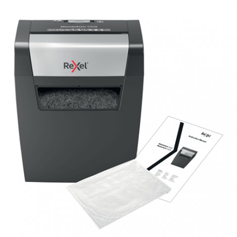 Rexel Niszczarka Momentum X308, 8 kartek, P-3, 15 l kosz, czarna - Galeria zdjęcie 8