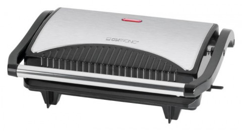 Grill elektryczny Clatronic MG 3519 (700W stołowy-zamykany, czarno-srebrny) - Galeria zdjęcie 1