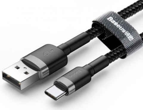 BASEUS KABEL USB-C CAFULE CATKLF-UG1 2A 3M CZARNY - Galeria zdjęcie 2