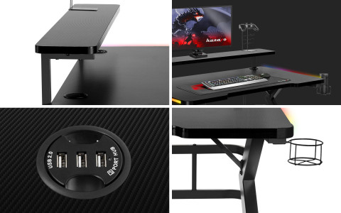 Biurko gamingowe Huzaro Hero 5.0 RGB - Galeria zdjęcie 8