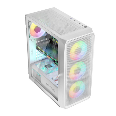 LOGIC OBUDOWA PORTOS ARGB MIDI USB 3.0 WHITE - Galeria zdjęcie 9