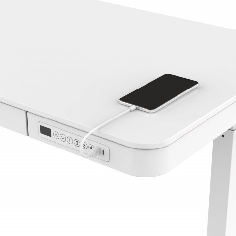 Zestaw Biurko TUCKANO białe + Fotel ergonomiczny GEMBIRD czarny - Galeria zdjęcie 5
