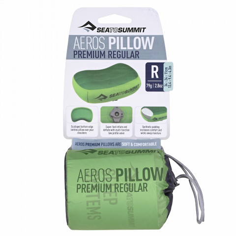 Poduszka SEA TO SUMMIT Aeros Premium Regular Lime - Galeria zdjęcie 9