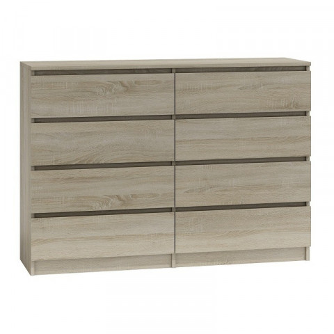 M8 MALWA KOMODA 140CM 8 SZUFLAD SONOMA - Galeria zdjęcie 1