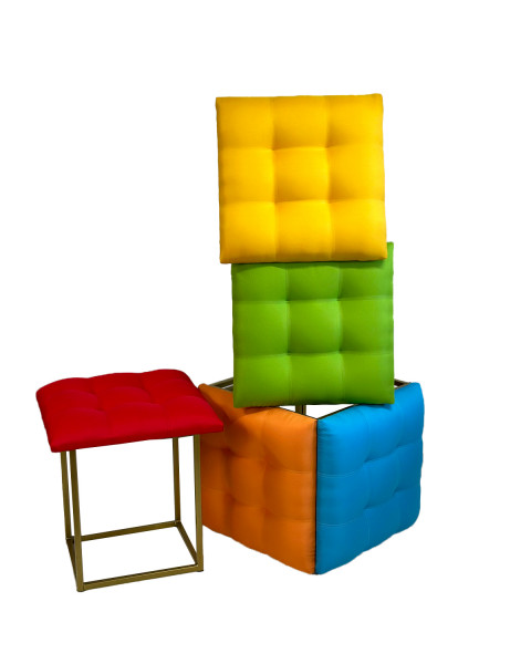 Puf-transformator 5w1 - 5 taboretów w 1 pufie multicolor - Galeria zdjęcie 7