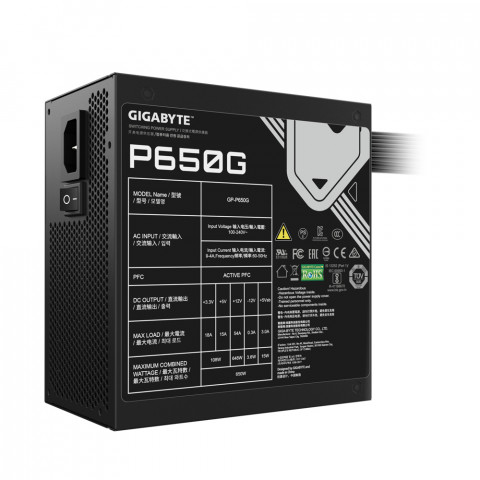 Zasilacz Gigabyte P650G 650W 120mm 80+Gold - Galeria zdjęcie 4