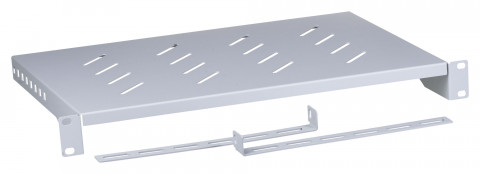 LANBERG PÓŁKA DO SZAF 19" 600MM SZARA - Galeria zdjęcie 1