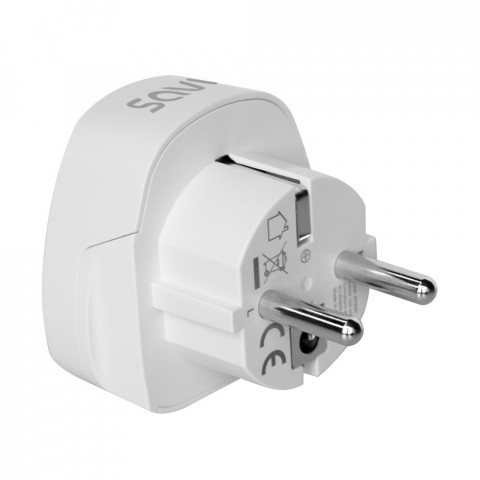 SAVIO ADAPTER PODRÓŻNY, GNIAZDO US – WTYK EU AP-01 - Galeria zdjęcie 3