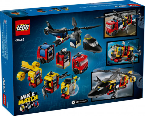 LEGO CITY 60462 Zestaw z helikopterem, wozem strażackim i łodzią podwodną - Galeria zdjęcie 2