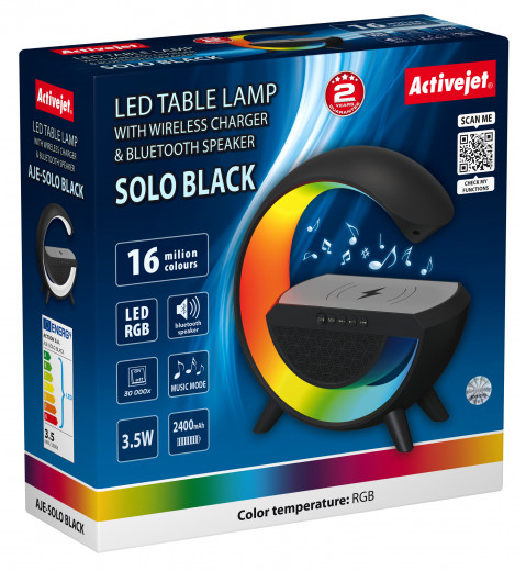 Lampka muzyczna LED Activejet AJE-SOLO RGB Black - Galeria zdjęcie 4
