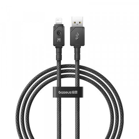 Kabel Baseus Unbreakable USB-IP 2.4A 1m (czarny) - Galeria zdjęcie 1