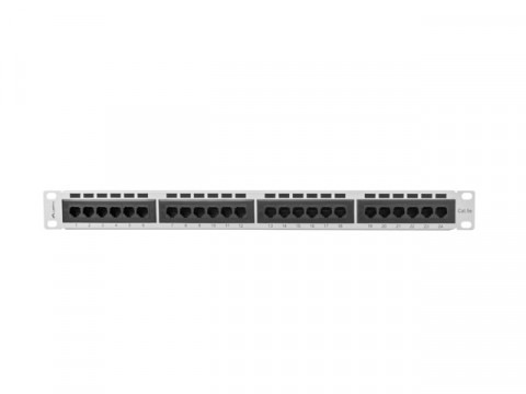 LANBERG PATCH PANEL 24 PORT 1U KAT.5E UTP SZARY - Galeria zdjęcie 4