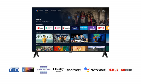 Telewizor TCL 32S5400AF LED 32'' Full HD Android Dolby Audio DVB-T2 Srebrny - Galeria zdjęcie 6