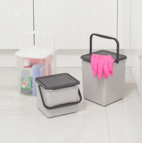 ROTHO Basic Szary - pojemnik na detergenty - 9l - Galeria zdjęcie 4