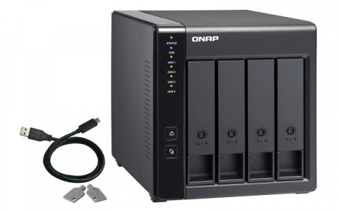 Qnap TR-004 jednostka roszerzająca, Tower, 4x 3.5" SATA HDD, USB 3.0 type-C hardware RAID (USB-C to USB-A cable include) - Galeria zdjęcie 7