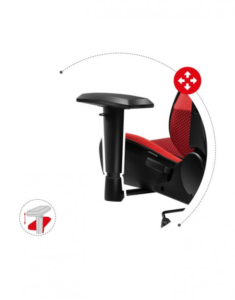 Fotel gamingowy Huzaro Force 6.2 Red Mesh - Galeria zdjęcie 18