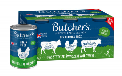 BUTCHER'S Original Mega pack mix ze żwaczem wołowym - mokra karma dla psa - 24x400g (4x(6x400g)) - Galeria zdjęcie 2
