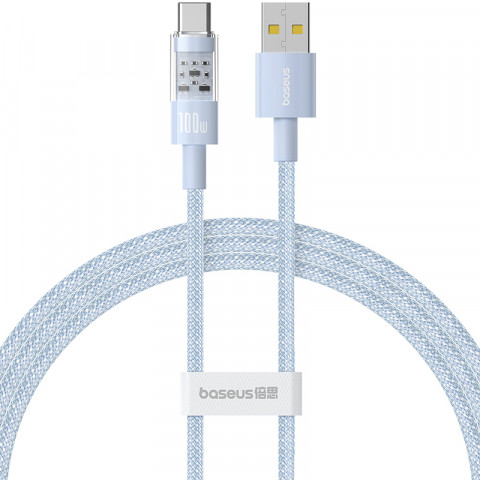 Kabel Baseus Gem USB-USB C 100W 1m (niebieski) - Galeria zdjęcie 1