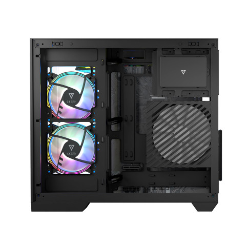 MODECOM OBUDOWA VOLCANO PANORAMA APEX ARGB 5F MIDI BLACK - Galeria zdjęcie 13