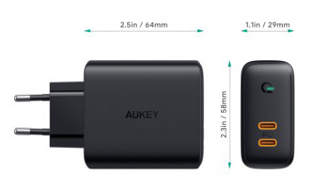 AUEKY PA-D2 ŁADOWARKA SIECIOWA 36W 2XUSB-C PD - Galeria zdjęcie 5