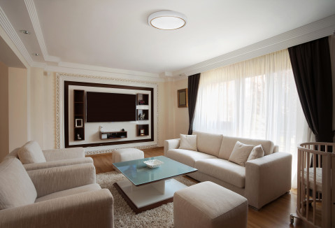 Nowoczesny plafon sufitowy LED Activejet VERDI W/G Biało - Złoty 23W - Galeria zdjęcie 7