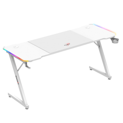 Biurko gamingowe Huzaro Hero 4.8 White RGB - Galeria zdjęcie 4