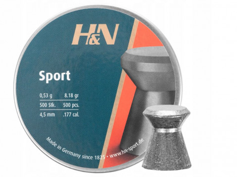 Śrut diabolo H&N Sport Glatt 4,5mm (051-026) 500szt - Galeria zdjęcie 3