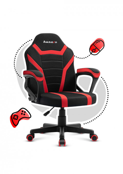 Fotel gamingowy dla dziecka HZ-Ranger 1.0 red mesh - Galeria zdjęcie 3
